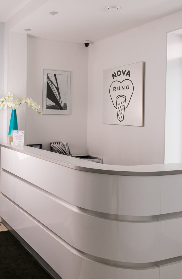 Reception interior at Nova Rung dental practice